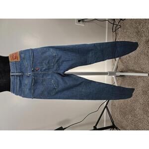 Levis Mile High Super Skinny  Blue Denim Jeans EUC